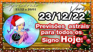 ♑ 𝐇𝐎𝐑Ó𝐒𝐂𝐎𝐏𝐎 𝐃𝐎 𝐃𝐈𝐀! [SEXTA] 23/12/𝟐𝟎𝟐𝟐 | 𝐓𝐎𝐃𝐎𝐒 𝐎𝐒 #𝐒𝐈𝐆𝐍𝐎𝐒 𝑹𝑬𝑽𝑰𝑺Õ𝑬𝑺 𝑨𝑺𝑻𝑹𝑨𝑰𝑺 |𝑫𝒊𝒓𝒄𝒆 𝑨𝒍𝒗𝒆𝒔