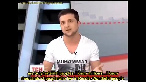 Back when Zelensky was sort of sane