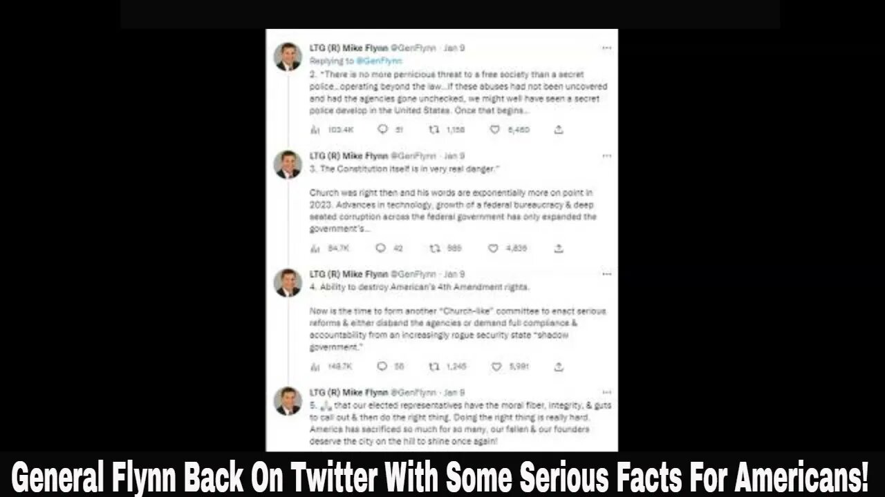 General Flynn Back On Twitter With Some Serious Facts For Americans!