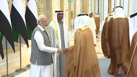 Ceremonial welcome for PM Modi in Abu Dhabi, UAE