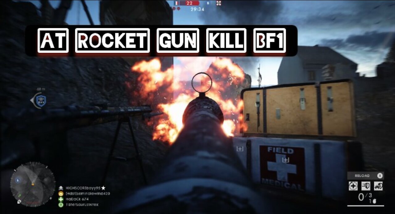 AT rocket gun kill — Battlefield 1