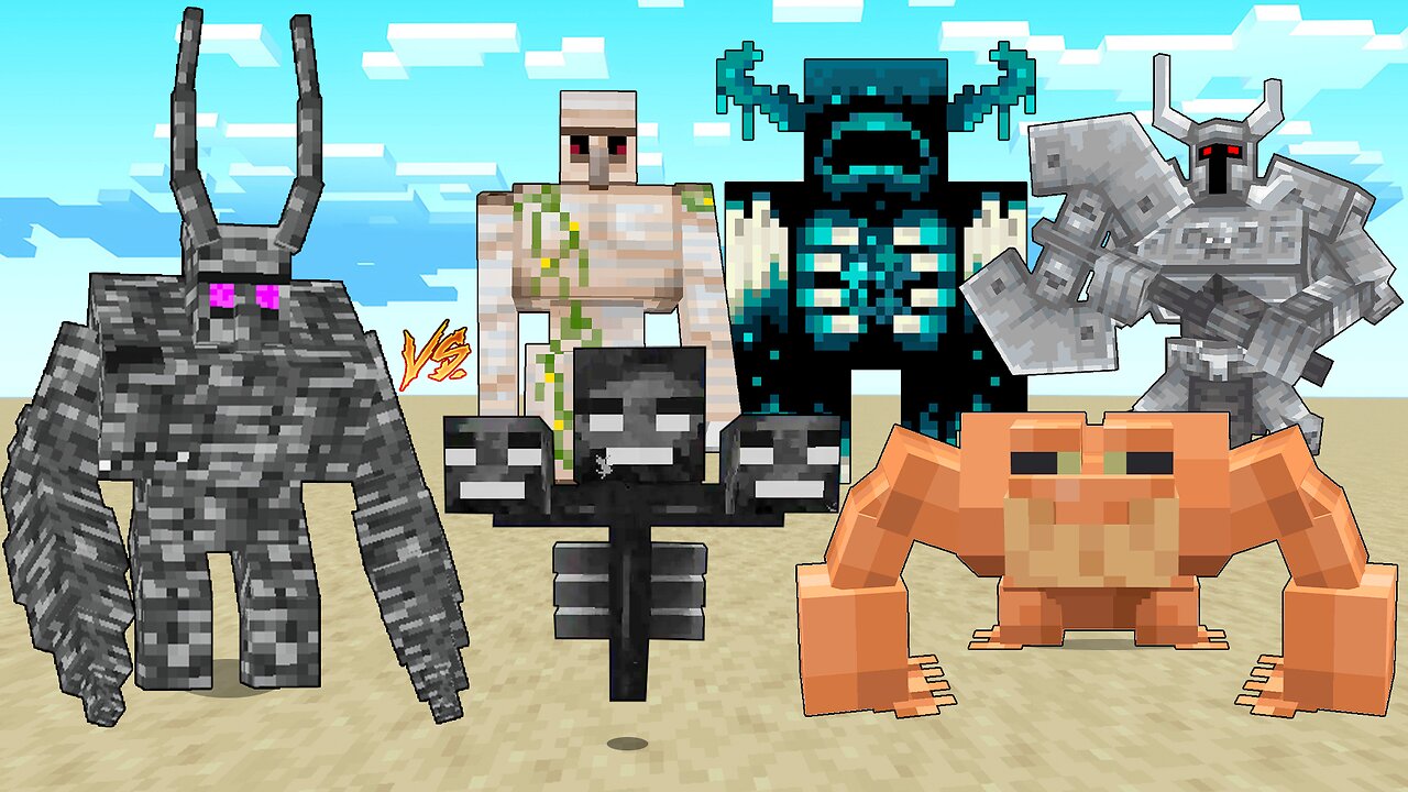 BEDROCK MONSTROSITY Vs Ferrous Wroughtnaut, Mutant Frog, Iron golem, Giant Royal Guard, Wither