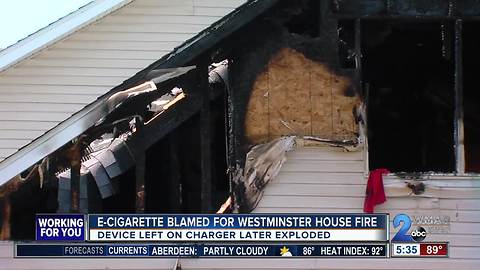 E-Cigarette blamed for Westminster house fire