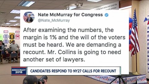 CANDIDATES RESPOND TO NY27 CALLS FOR RECOUNT