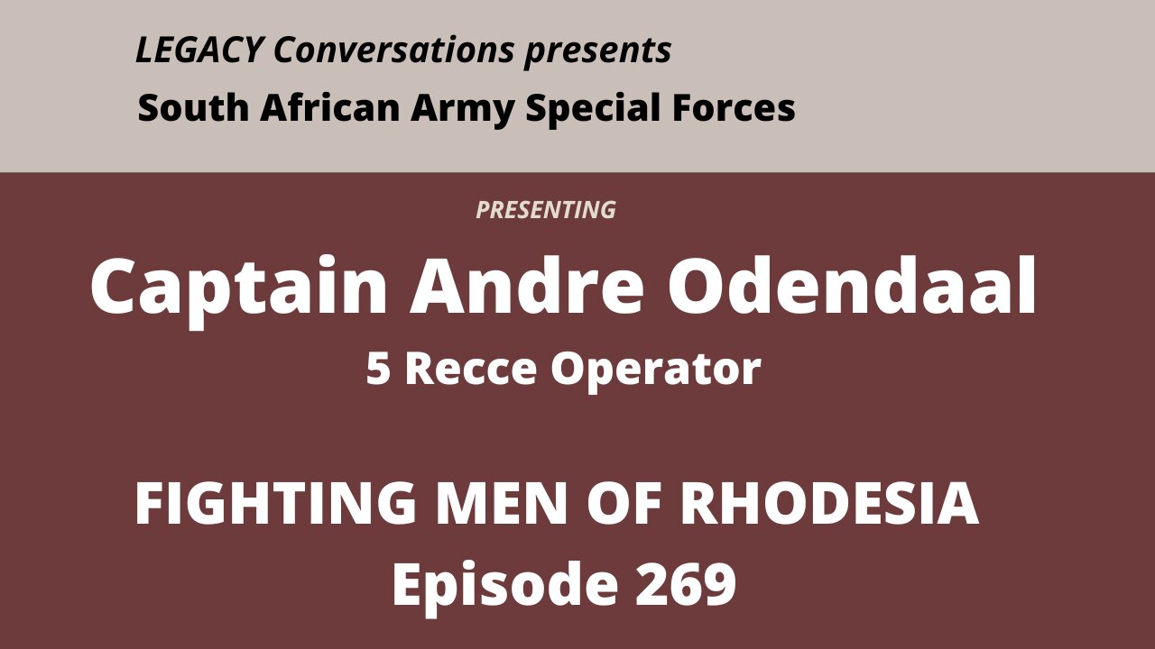 5 Recce Member Captain Andre Odendaal speaks to Fighting Men of Rhodesia