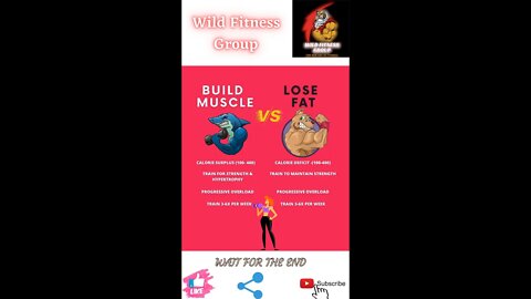 🔥Build muscle vs lose fat🔥#shorts🔥#fitnessshorts🔥#wildfitnessgroup🔥19 march 2022🔥