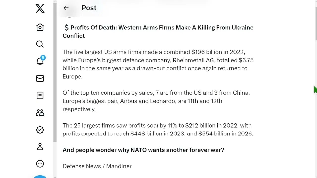 西方軍火公司因烏克蘭衝突而大發橫財