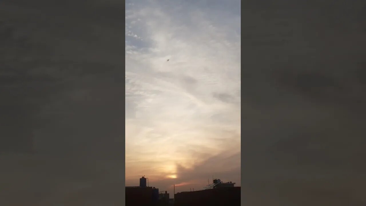 Attractive sunset view in clouds #sunset #evening #clouds #lahore #awesome