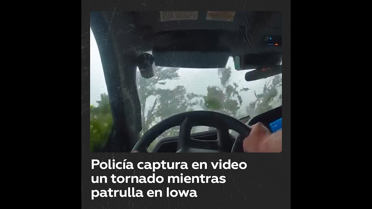 Policía graba con su cámara corporal el interior de un tornado en Iowa