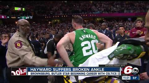 Former Butler star Gordon Hayward suffers gruesome-looking leg injury