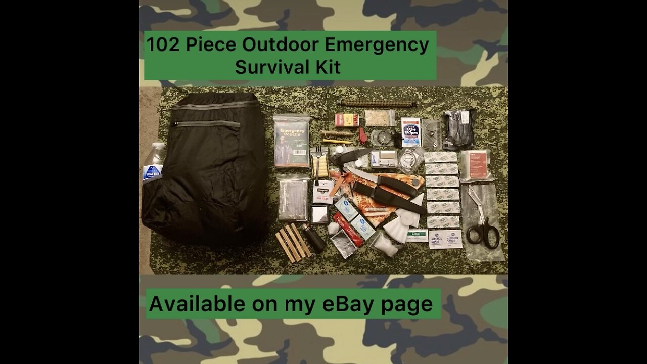 102 Piece Emergency Outdoor Survival Kit