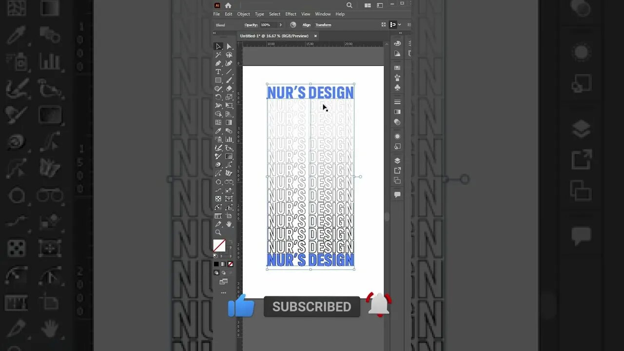 TYPOGRAPHY TRICKs In Illustrator CC 2023 | #shorts #trendingshortfffff #adobeillustrator #ytshorts
