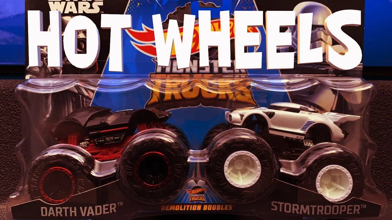 Darth Vader Vs. Stormtrooper - HOT WHEELS MONSTER TRUCKS DEMOLITION DOUBLES!!!