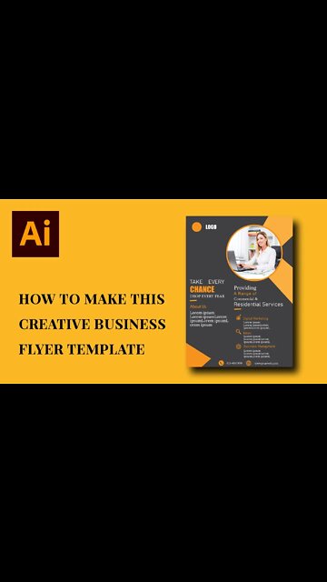 Start making a Professional Business Flyer Template Graphic Design Adobe Illustrator 2022 #short