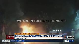 Firefighters save man from burning home