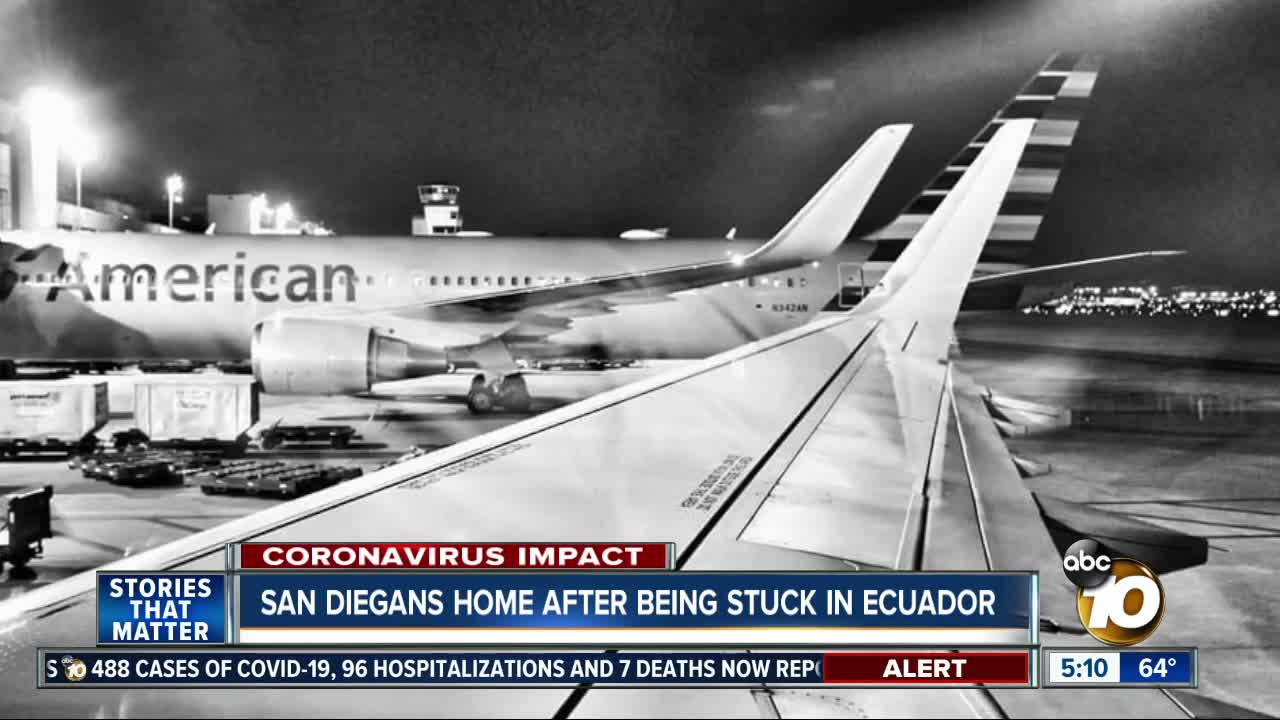 San Diego Couple home after being stuck in Ecuador