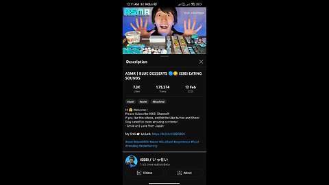 ASMR BLUE DESSERTSISSEI EATINGSOUNDS