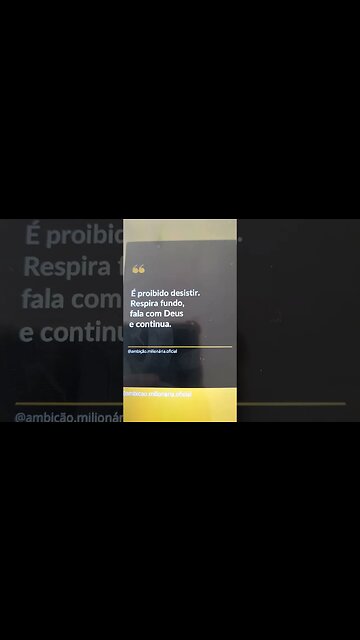 É proibido desistir