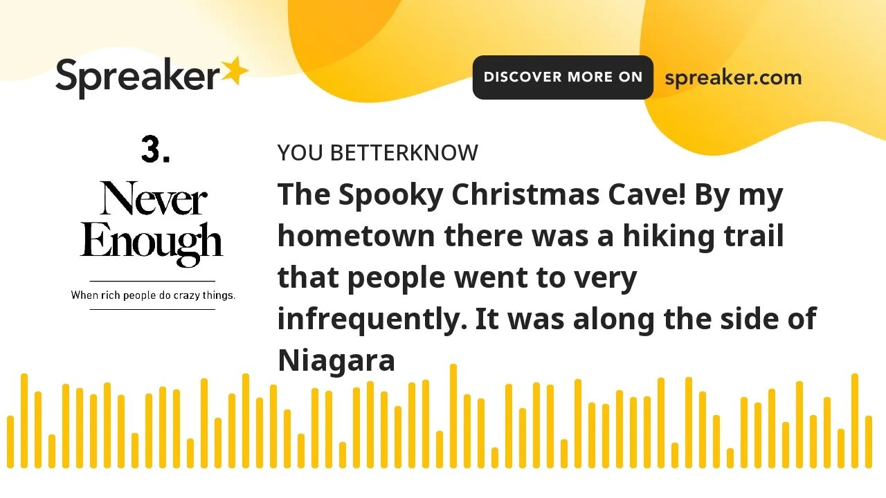 The Spooky Christmas Cave! By my hometown there was a hiking trail that people went to very infreque