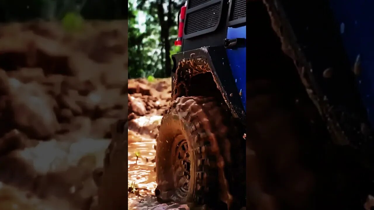 RC Jeep Wrangler Rubicon Mud DrivingAfter rain