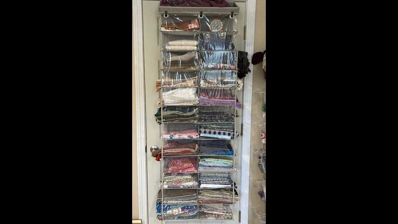 Creative way to store my fabrics #craftroomorganization