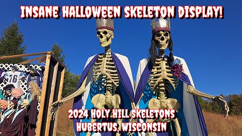 INSANE HALLOWEEN SKELETON DISPLAY! 2024 Holy Hill Skeletons. Hubertus, Wisconsin.