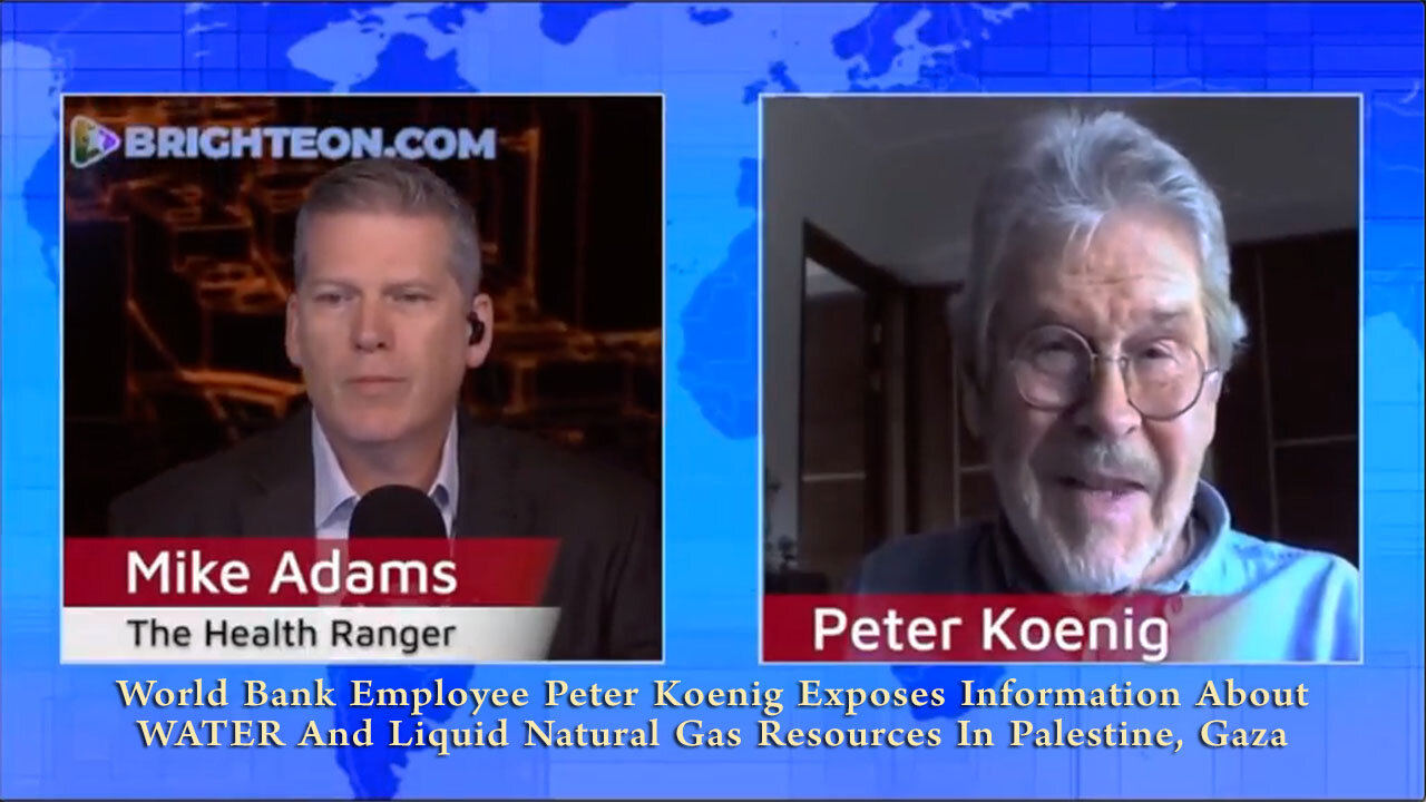 World Bank Employee Peter Koenig Reveal Information About WATER & Gas In Palestine