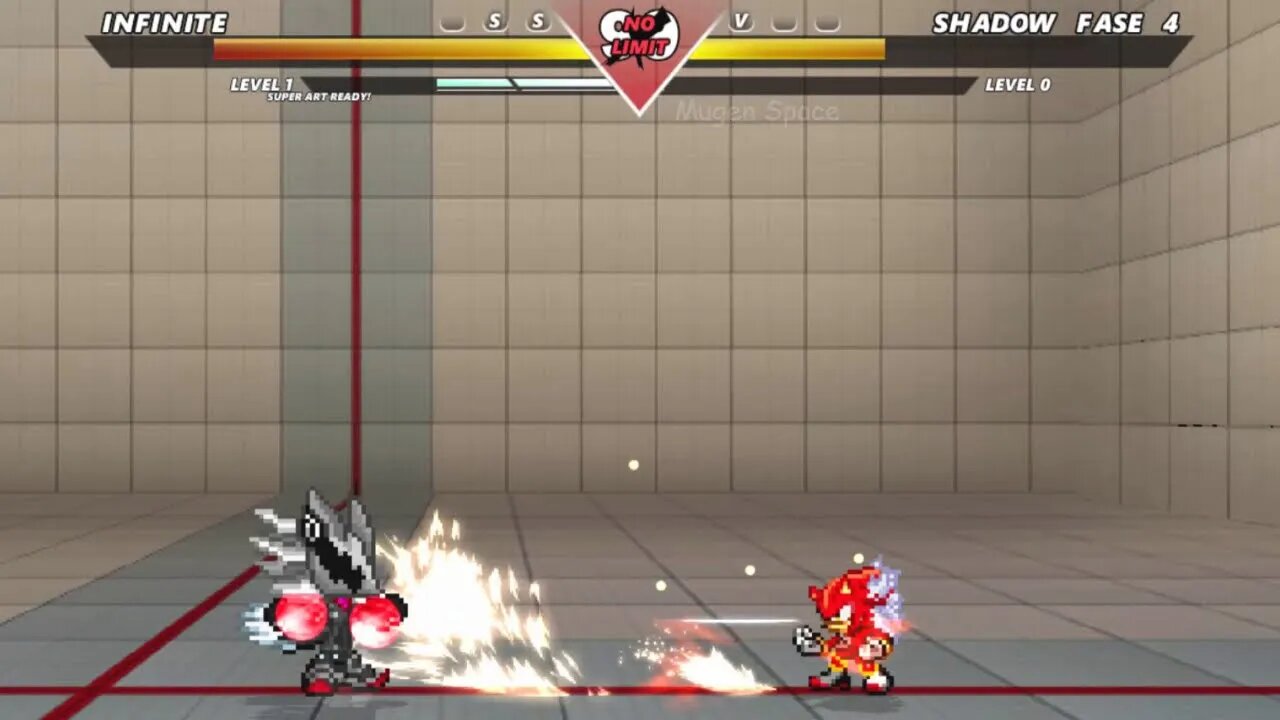 Dark Sonic & Infinite Sonic VS Sonic & Sonic Fase 4 & Shadow Fase 4 I Sonic Mugen Battle