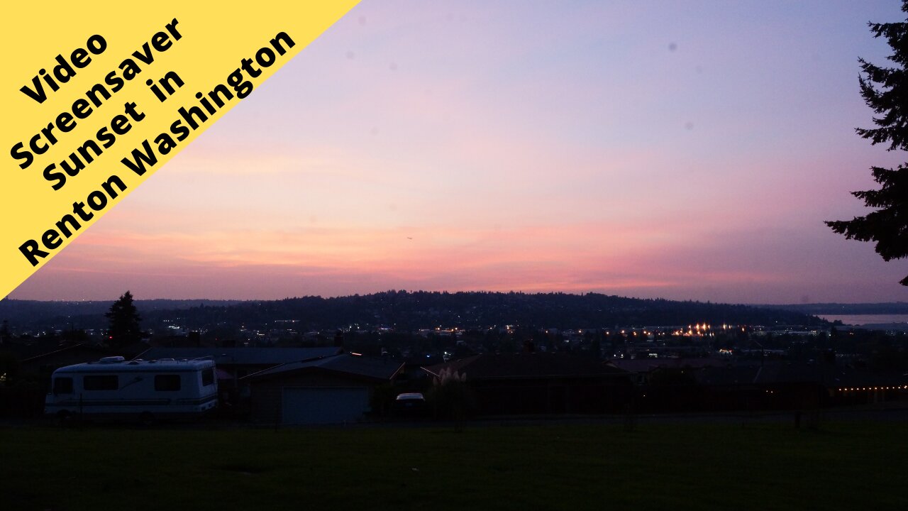 Video Screensaver: Sunset in Renton, Washington