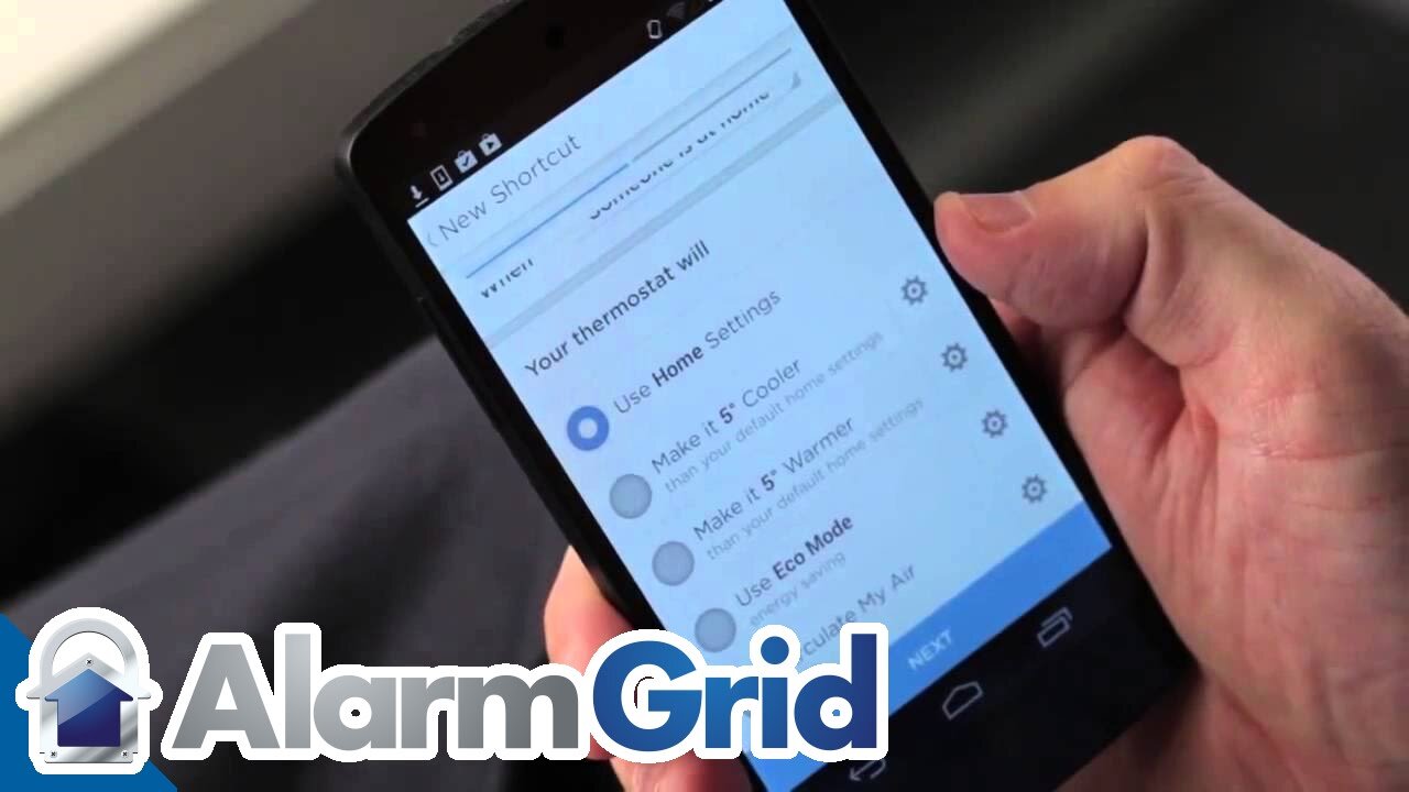 Honeywell Lyric Thermostat: Editing Shortcuts in the Android App