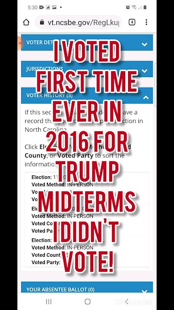 I AM A TRUMP VOTER! I DIDN'T VOTE IN 2018