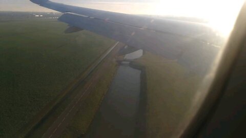 Smooth landing Air Arabia in Belgium