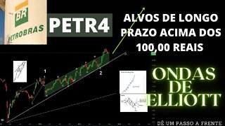 PETR4 acima de 100 reais, será? | ONDAS DE ELLIOTT