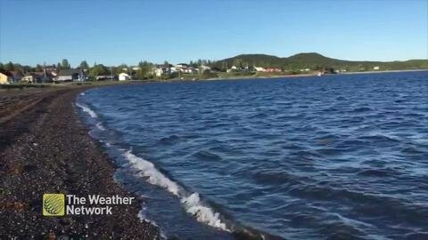 Clear blue skies and a breeze, perfect time for a beach walk