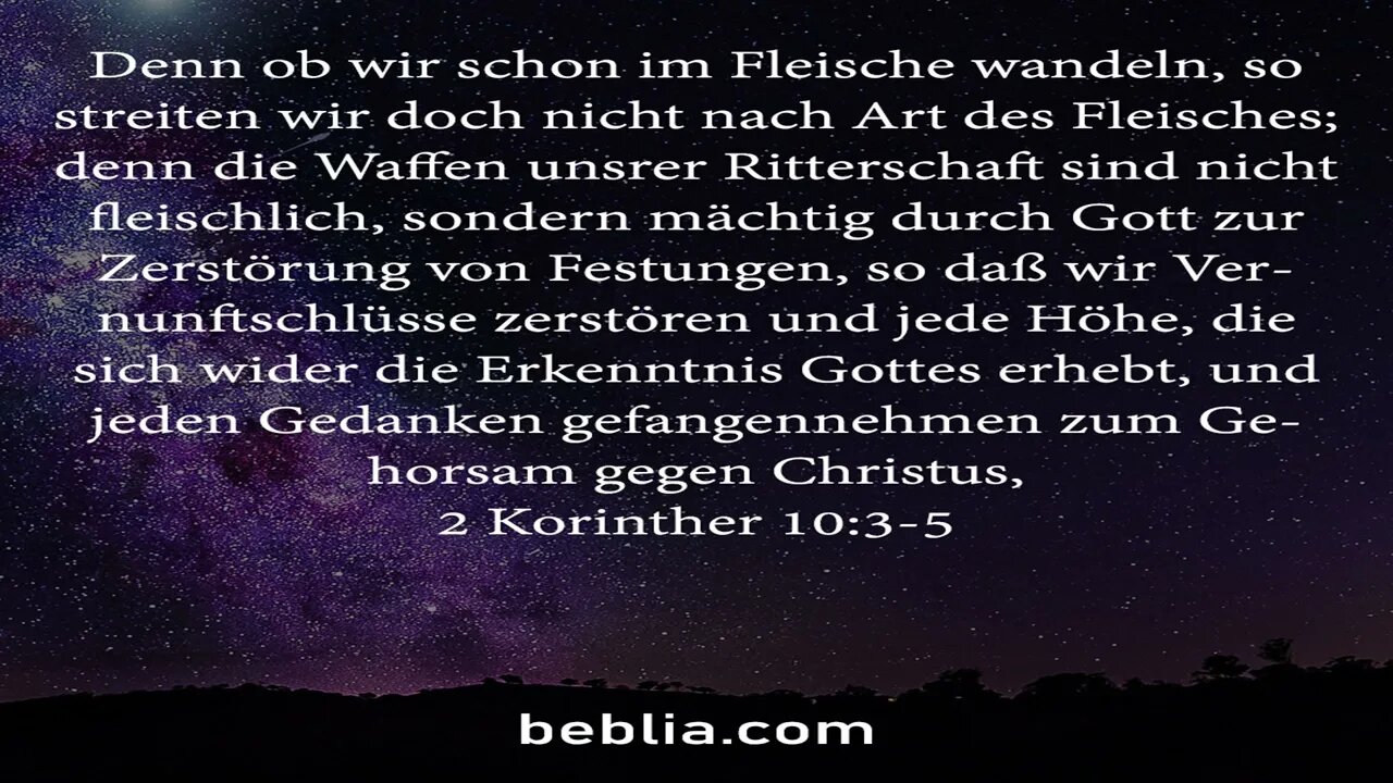 2 Korinther 10:3-5 - Heiliger Bibelvers #Bibel #Kirche #Gott #Jesus [SD]