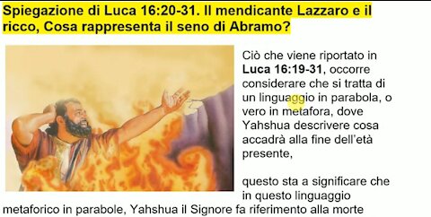 📖 Spiegazione di Luca 16:20-31. Lazzaro e il ricco, Cosa rappresenta il SENO di Abramo?