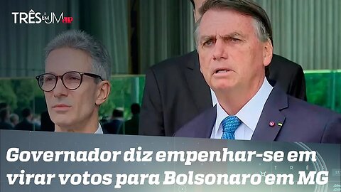 Zema diz concordar 70% com Bolsonaro e 20% com Lula