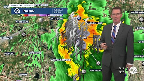 Heavy rain this evening