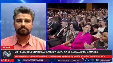 Michelle Bolsonaro comparece na diplomação de Damares, Cabral deixa a cadei@