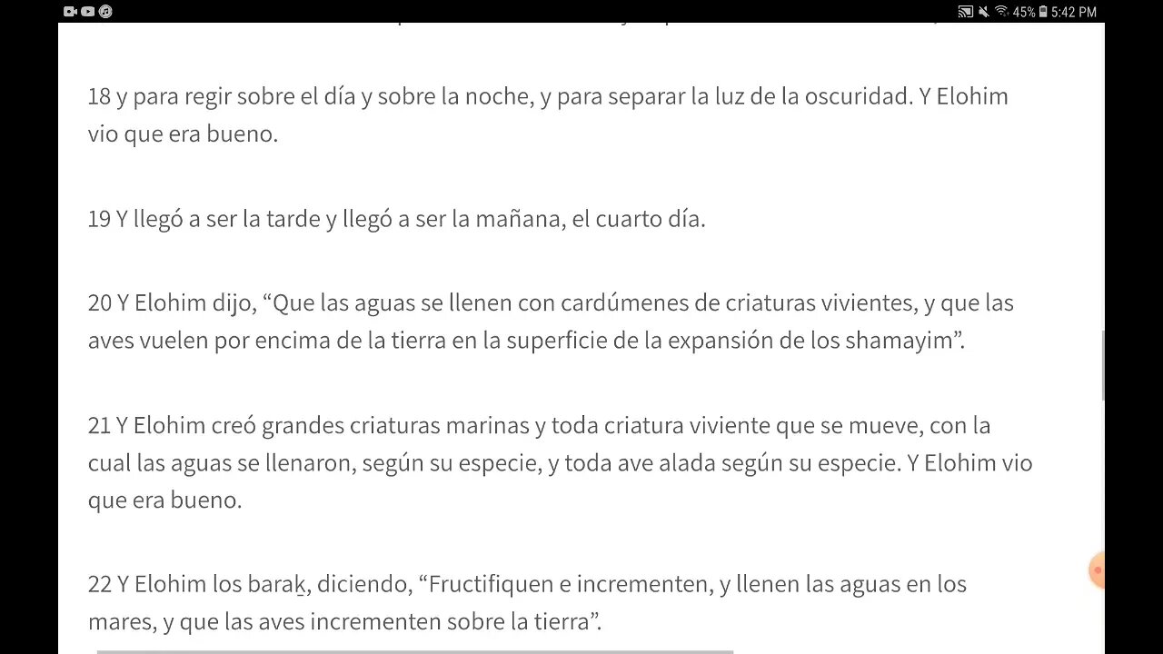 El Escrituras Espanola se viene en linea