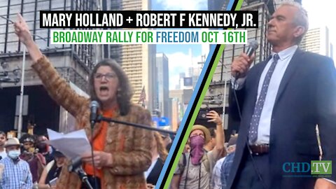 ROBERT F KENNEDY, JR AND MARY HOLLAND - BROADWAY RALLY FOR FREEDOM