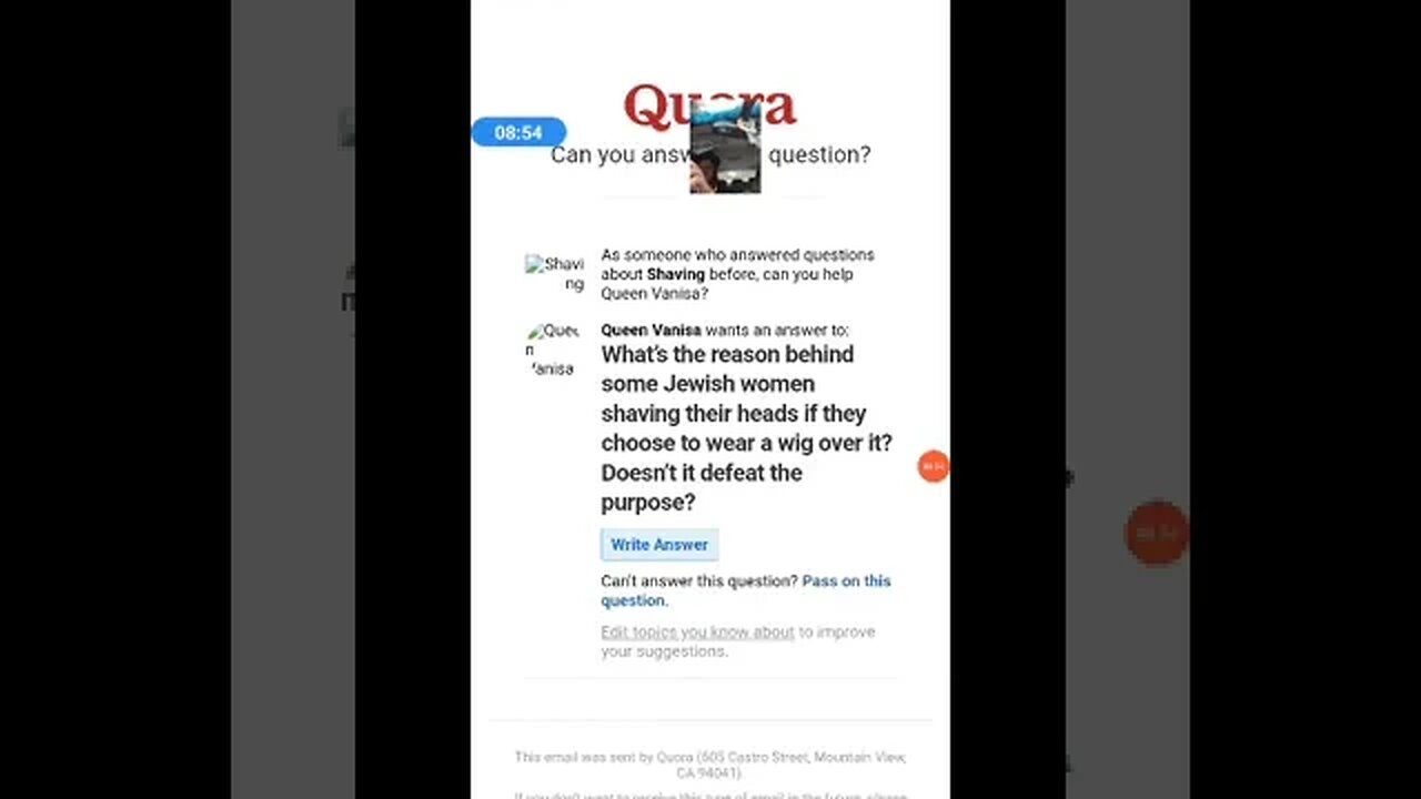 Answers for Quora - wigs and hair shaving in Jewish traditions