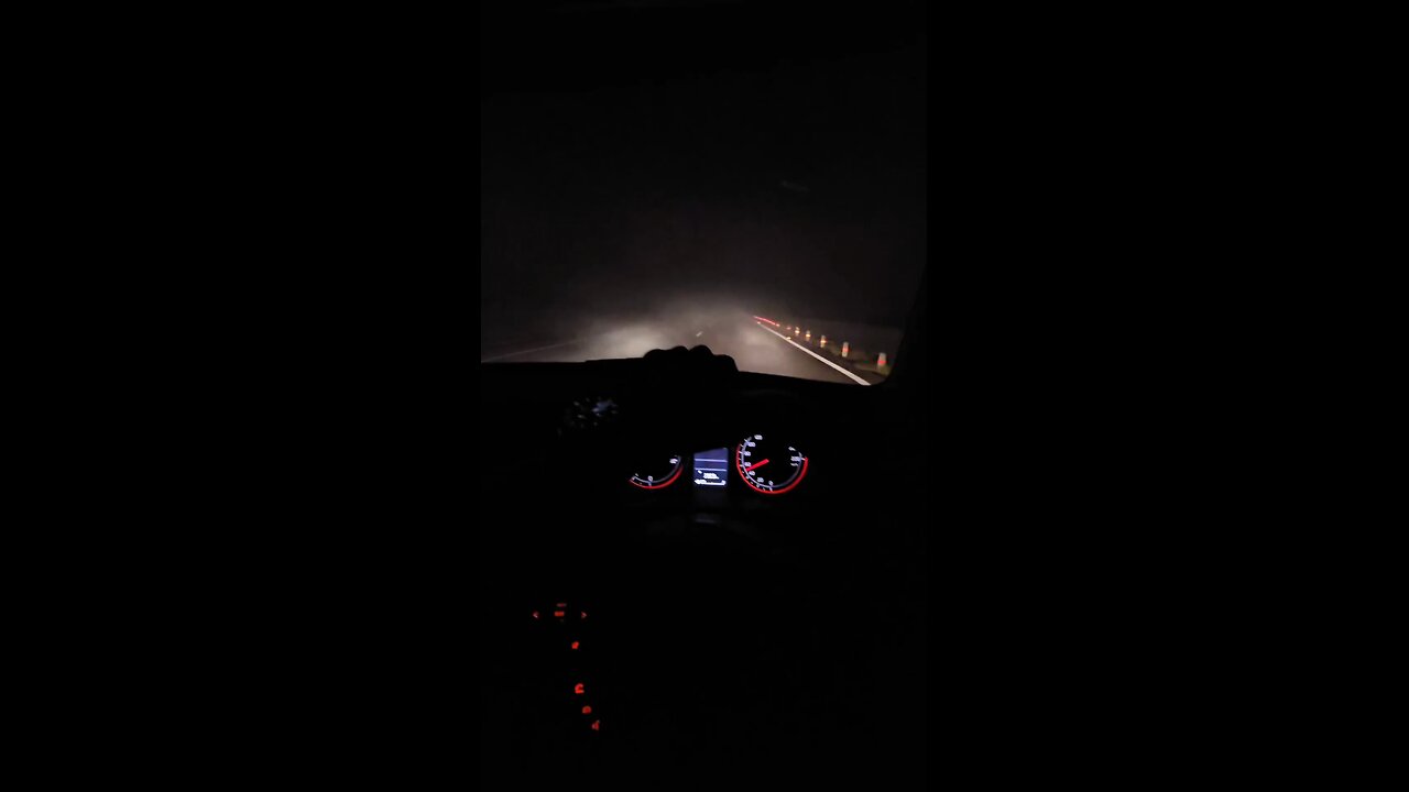 car drive in winter fog in india