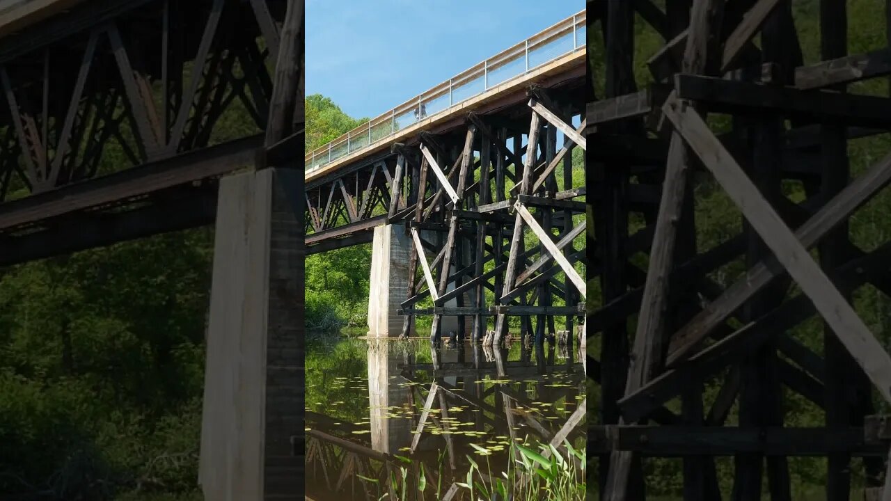 Trestle Bridge Near Kinmount On The Victoria Rail Trail. #shorts #short #hiking