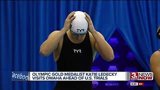 Gold medalist Katie Ledecky visits Omaha ahead of 2020 U.S. Swim Trials