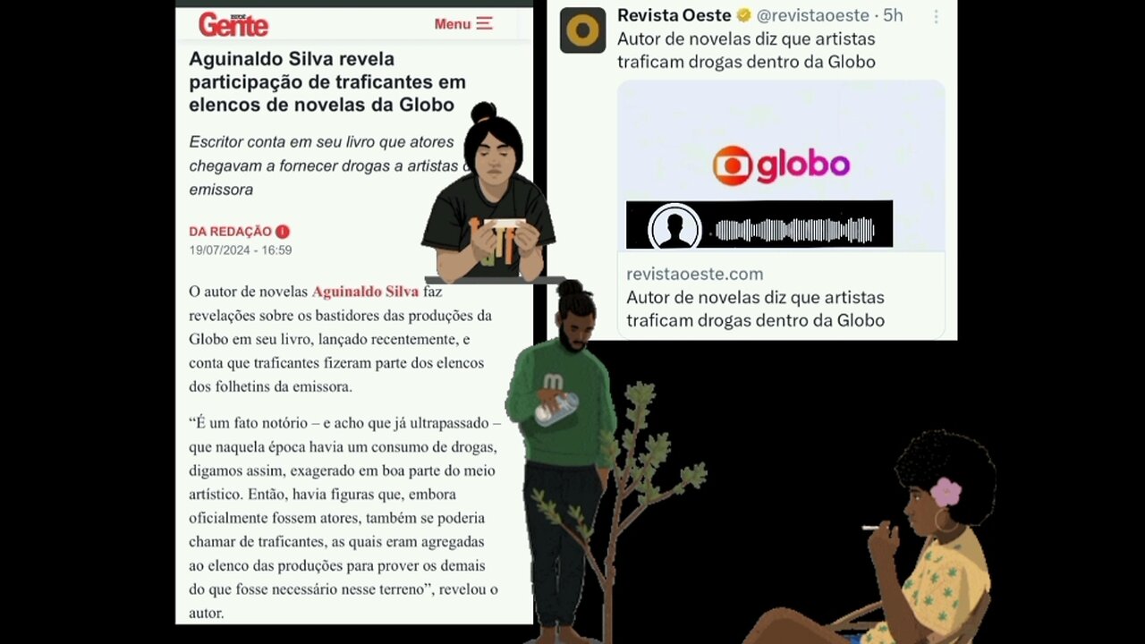 GLOBO NO TRÁFICO: traficantes contratados para séries e novelas, a globo transformando o Brasil em banca de drogas.