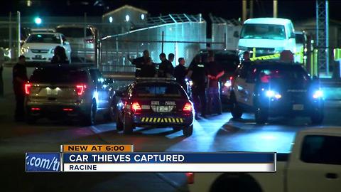 Four in custody in auto lot break-in