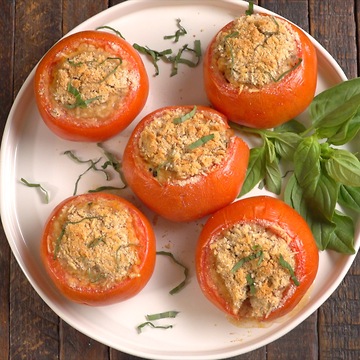 Sausage-stuffed tomatoes