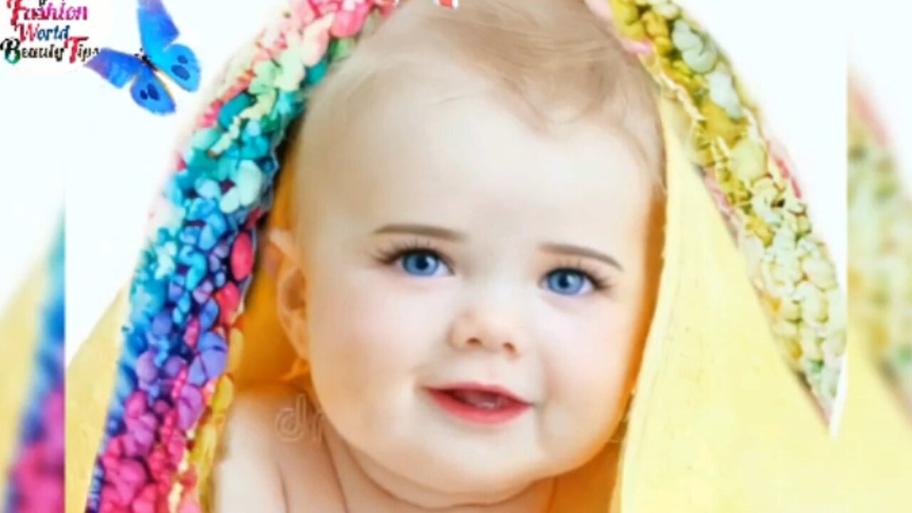 Lovely Baby Pic |Yellow Towel Baby Girl |Cute Baby video#Baby Pic/