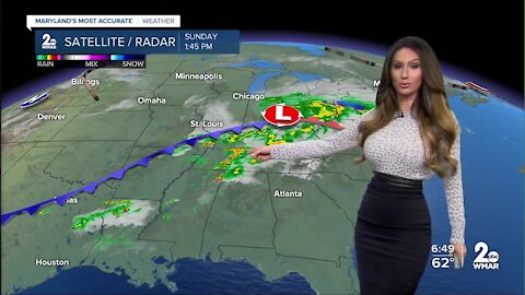 Cold Front Arrives Sunday Night